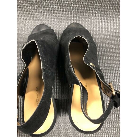 Tommy Hilfiger Black Block-Heel Dress Sandal Size 9 - Picture 6 of 9